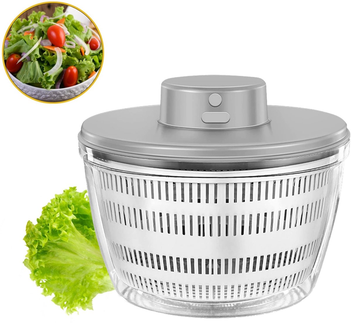 Omgoods - Automatische Salade Spinner met USB Oplaadfunctie