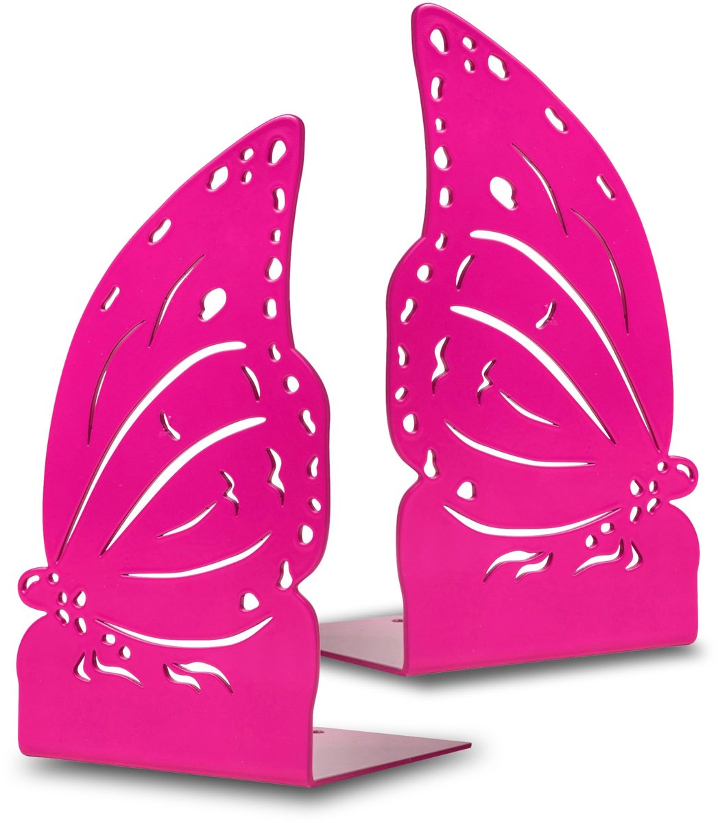 Omgoods - Set van 2 Kindvriendelijke Boeksteunen met Vlinderontwerp