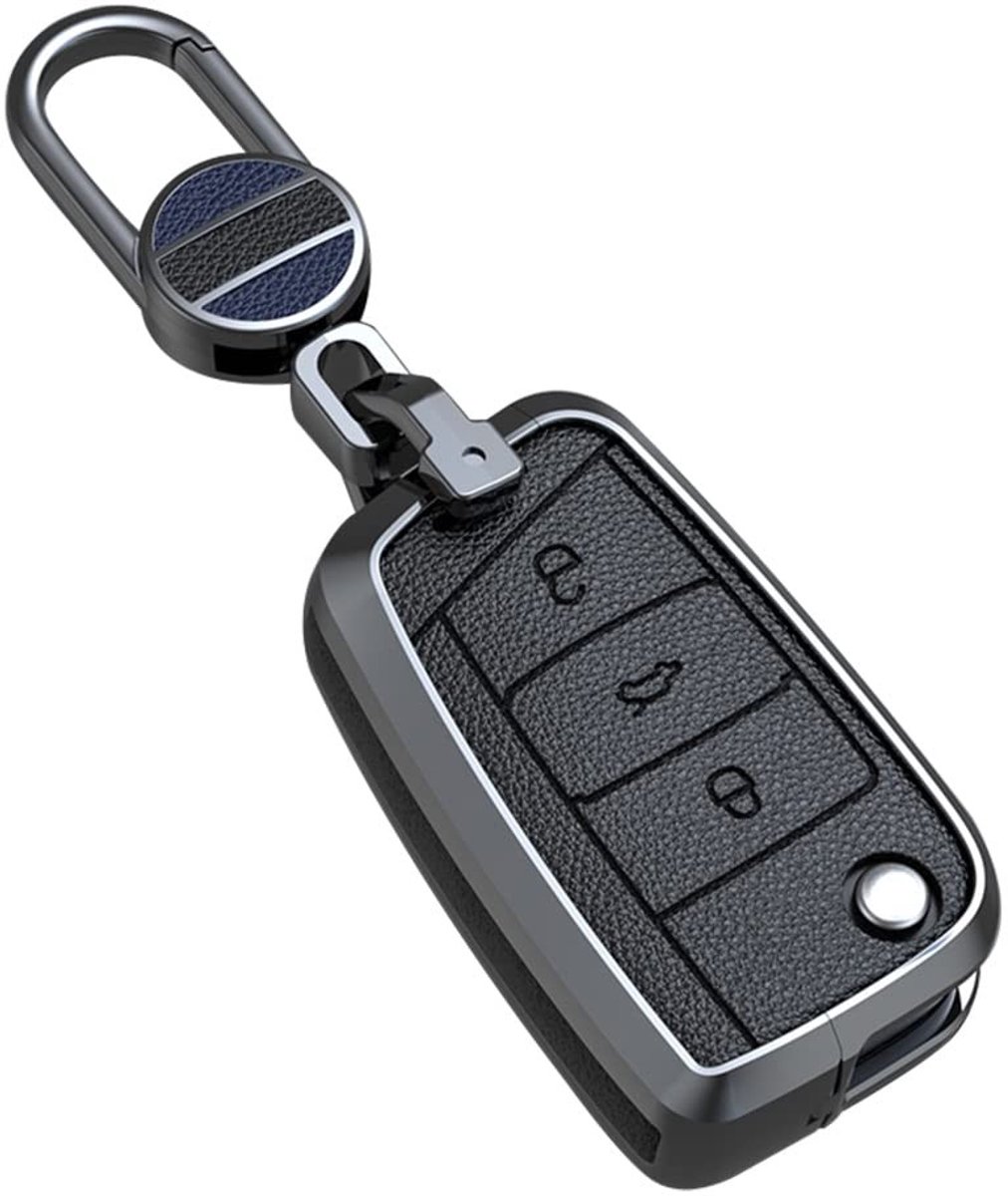 Omgoods - Autosleutelhoes van Leer voor VW, Seat en Skoda