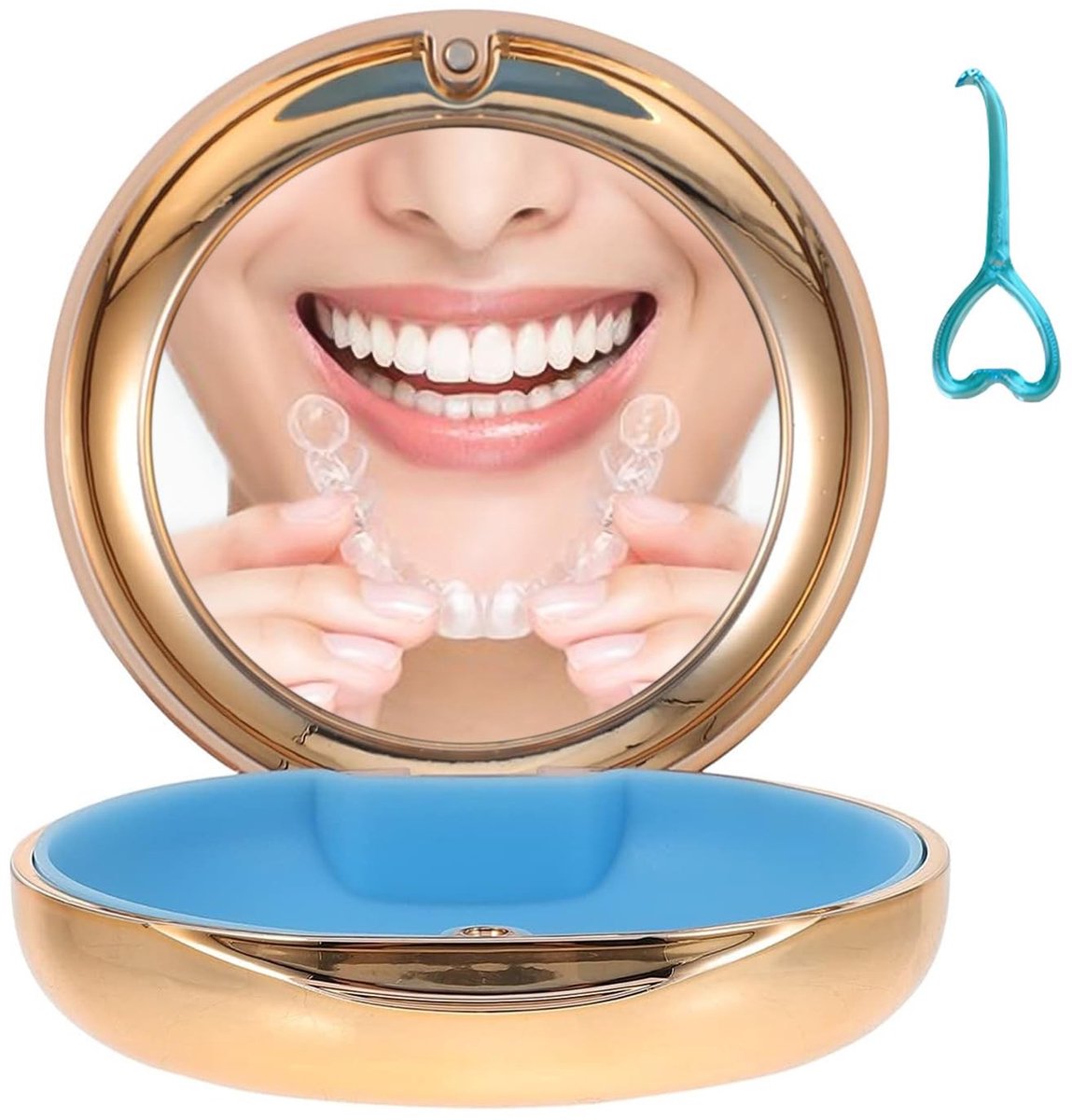 Omgoods - Retainer Case met Spiegel en Verwijderingshulpmiddelen