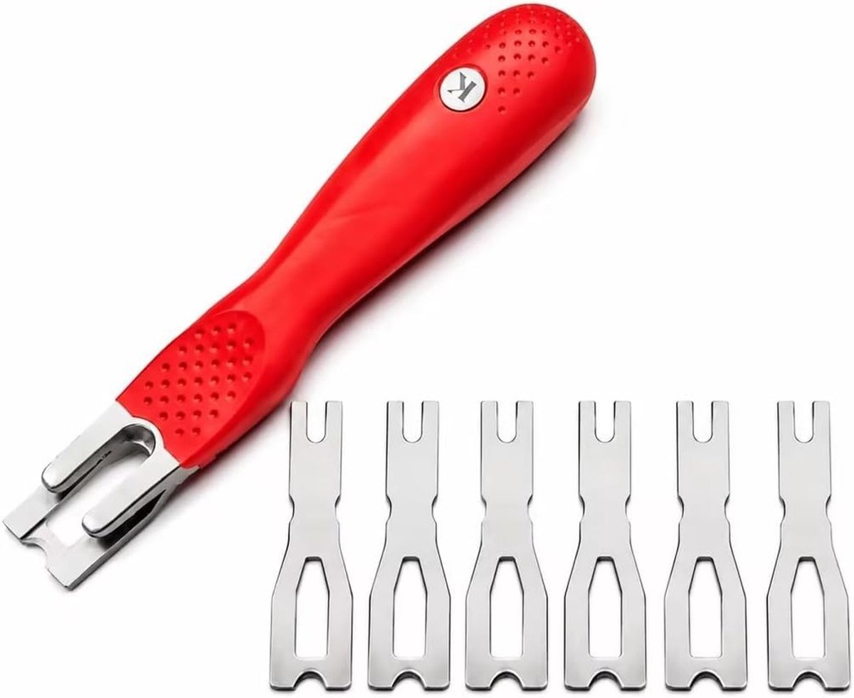 Omgoods - Professionele RVS Schraper met Drie Bladen en Ergonomisch Ontwerp