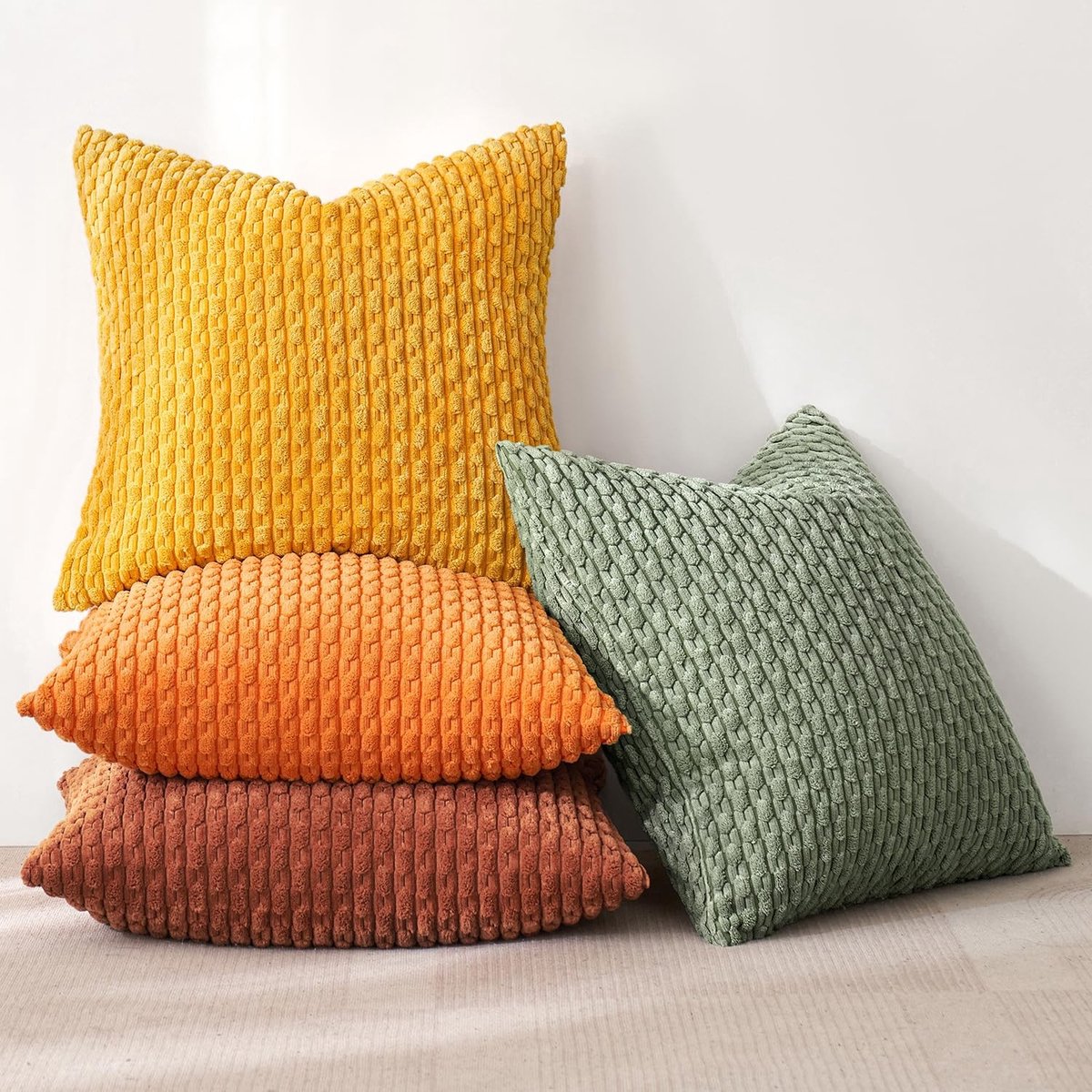 Omgoods - Set van 4 Modern Kussenhoezen 45 x 45 cm