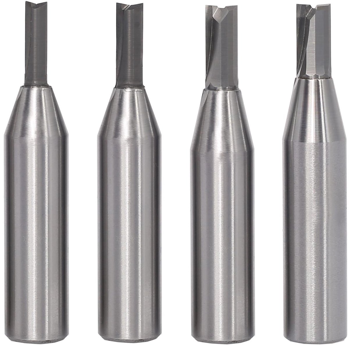 Omgoods - Set van 4 Groeffrezen met 12 mm Schacht
