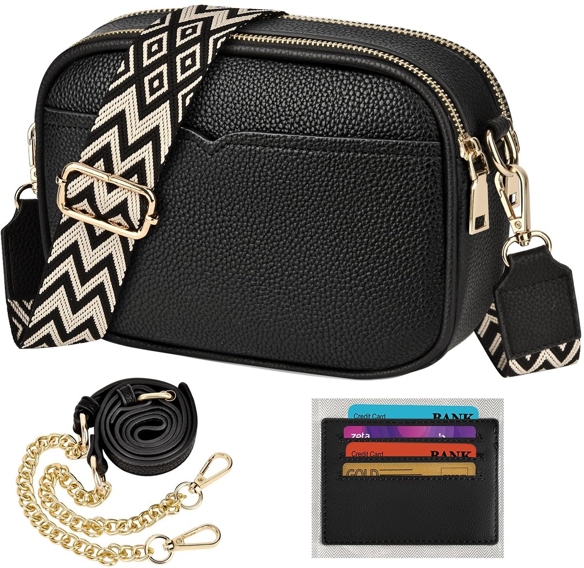 Omgoods - Dames Leren Schoudertas, Kleine Crossbody Tas