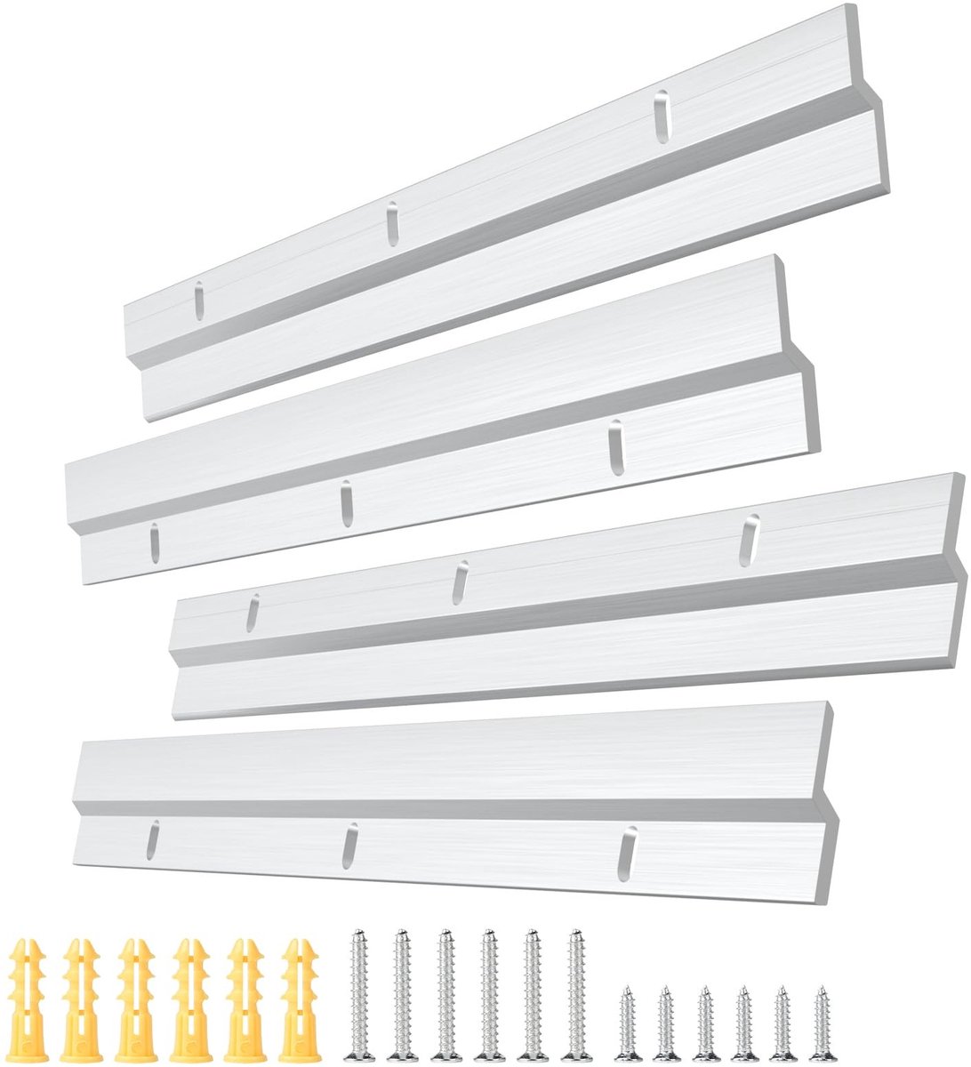 Omgoods- Z-klemmen set van 2 - Zware belasting - Aluminiumlegering - Vergrendelhaak - Ophangsysteem - 30 cm - Betrouwbare bevestiging - Ophangsystemen