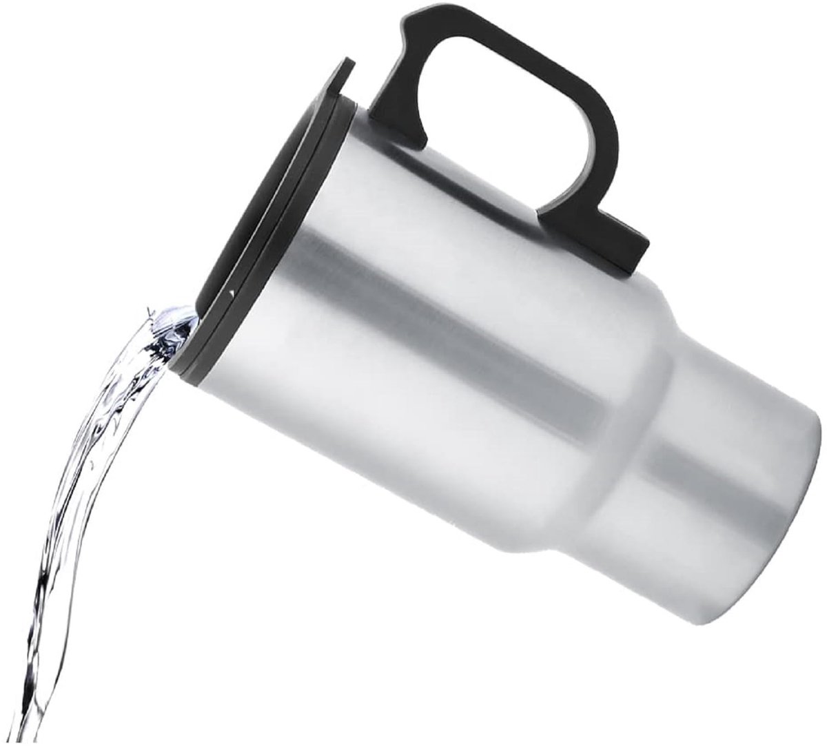 Omgoods - 12V Auto Verwarming Mok - Elektrische Koffiemok - Roestvrijstalen Reismok - 450ml - Voor Koffie Melk Thee - Herbruikbaar - Geschikt voor...
