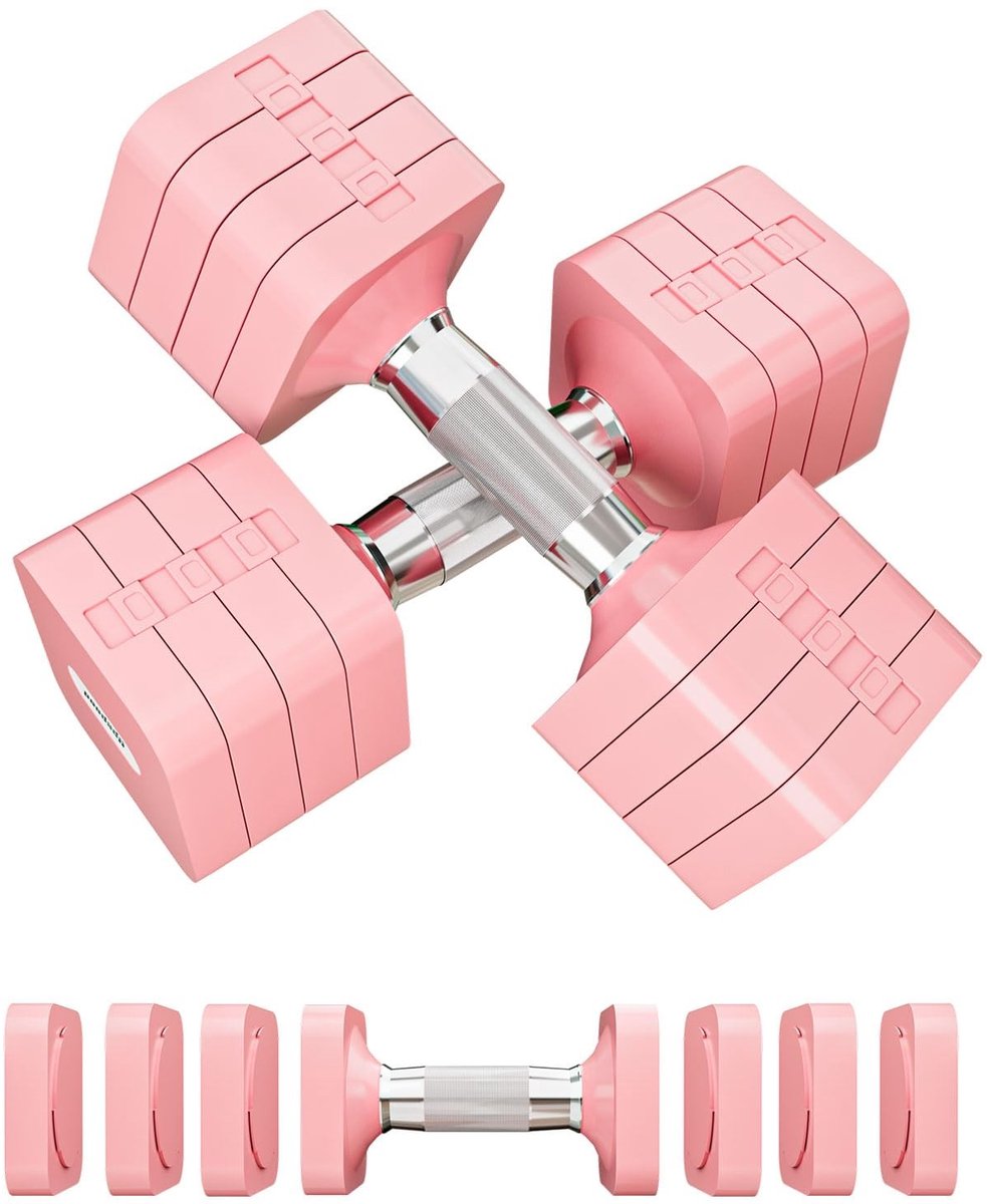 Omgoods - 10 kg Verstelbare Dumbbell Set 4-in-1 voor Krachttraining