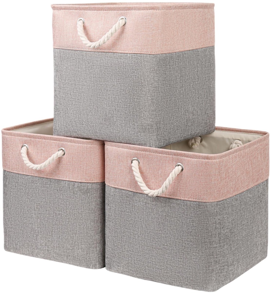 Omgoods - Canvas Opbergdozen - Set van 3 voor Organisatie van Kleding en Speelgoed