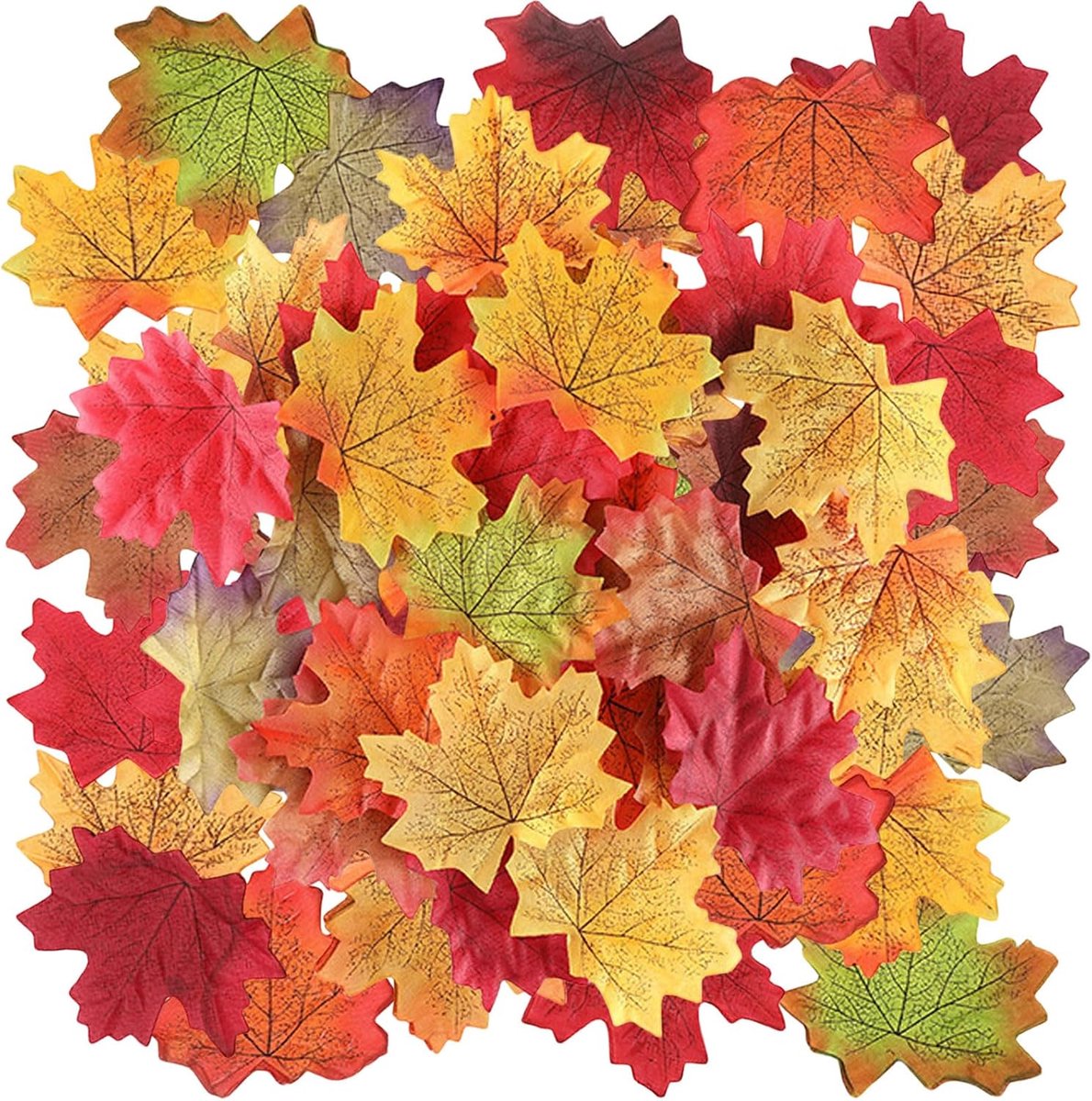 SnelShoppen - 400 Stuks Kunstmatige Esdoornbladeren Herfst Decoratie Mix voor Garland, Feest, Bruiloft, Tafelsetting en Fotomotieven