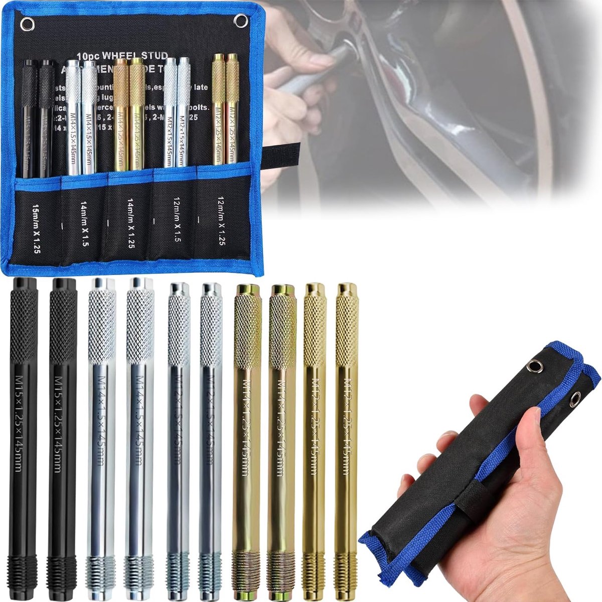 10-piece wheel mounting aid, wheel mounting aid, wheel orientation pen, wheel mounting aid, suspension axle measuring - ShopVlot