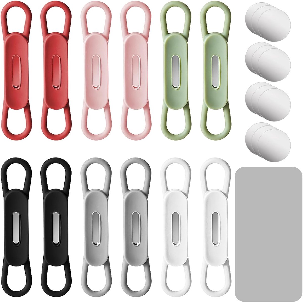 SnelShoppen - Magnetische Penhouder Set van 12 Stuks, Multifunctionele Siliconen Penhouders voor Koelkast, Whiteboard, Kantoor en Notities in Diverse