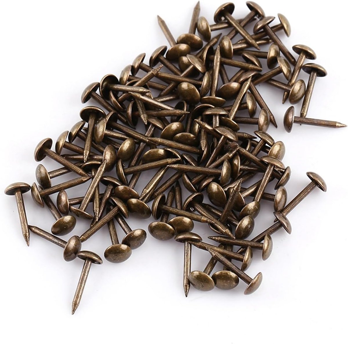 Watris Veiyi 100pcs Vintage Furniture Nails Bronze Metal Decorative Nails Thumbtacks Roof Felt Nails for Furniture - ShopVlot