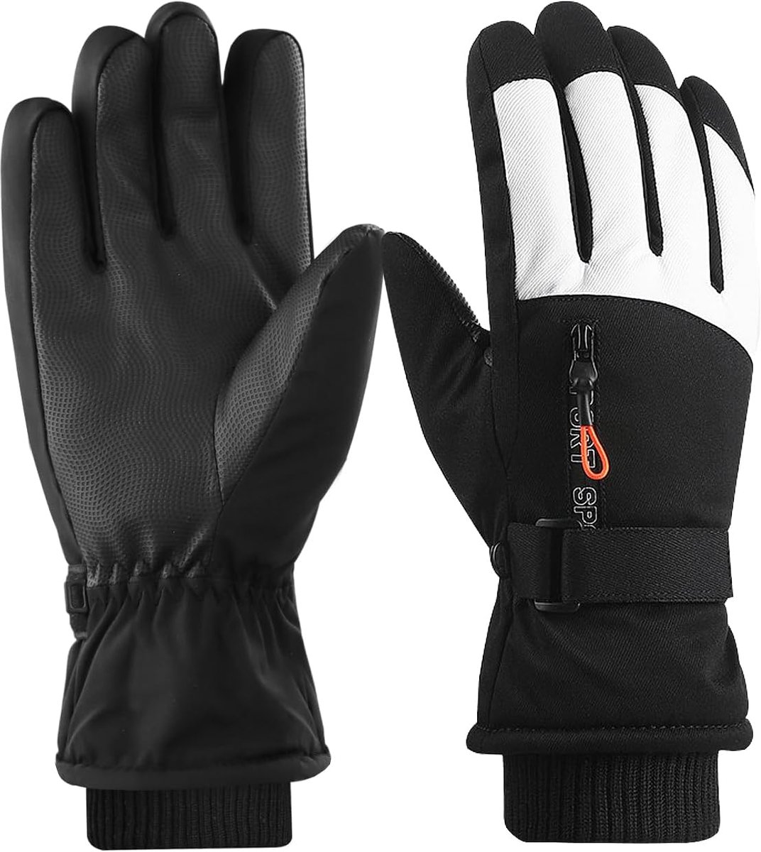 Skihandschoenen voor mannen - winddicht en waterdicht - met ritsvak - ideaal voor wintersport - ShopVlot