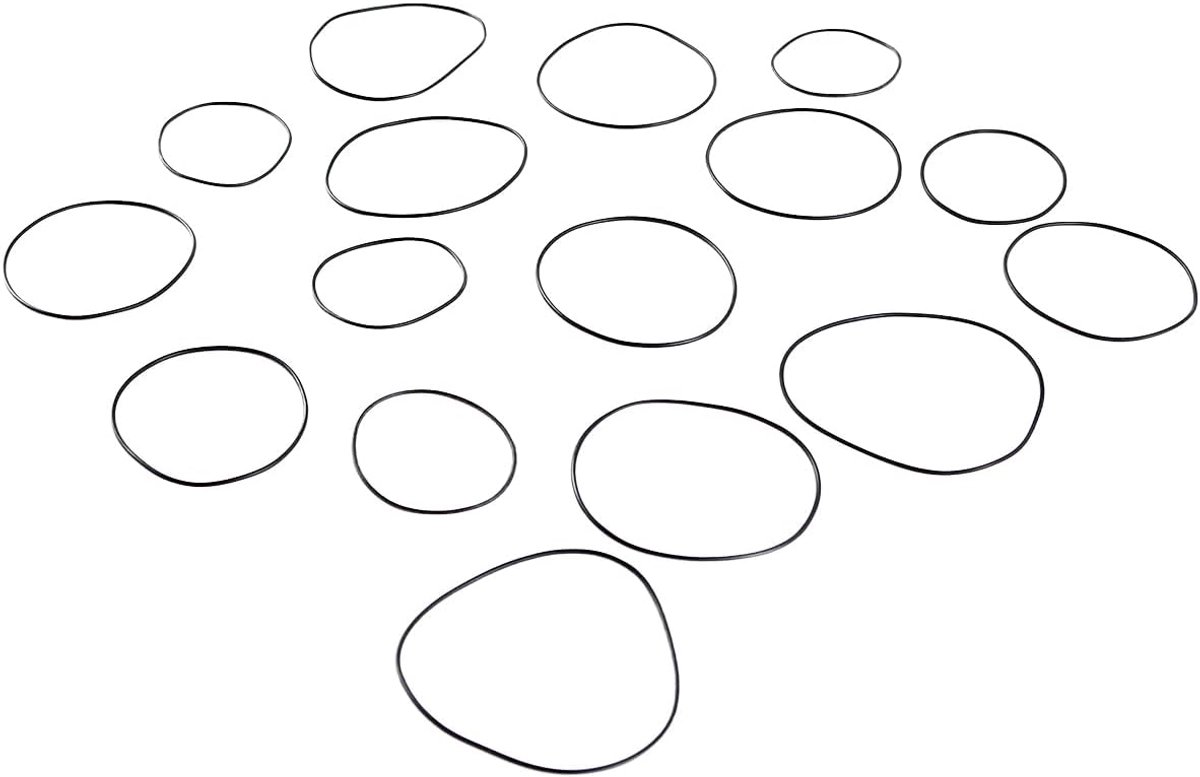 SnelShoppen - Watch Repair Kit O-Ring Sealing Ring Set 0.5-0.8mm, Rubber, Vervangingsset voor Horlogeonderdelen, Duurzaam en Gebruiksvriendelijk