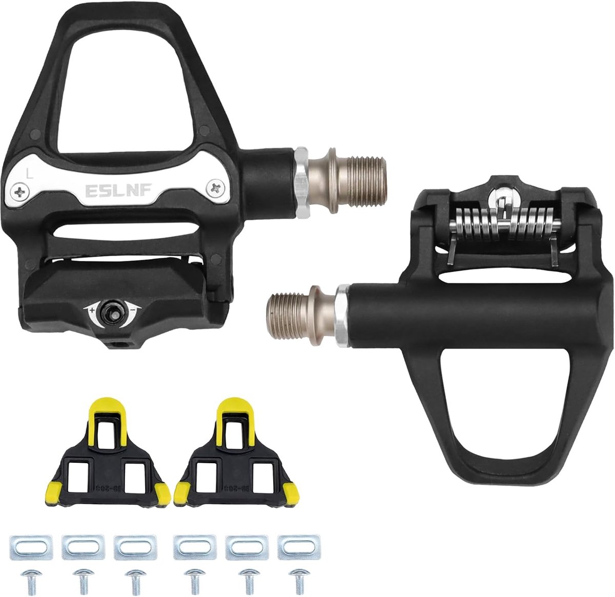 SnelShoppen - SPD Pedalen Fiets, Aluminium Legering Fiets Pedalen Met Cleats Set, Brede Fietspedalen Geschikt Voor Aluminium Racefietsen, Indoor Outdo