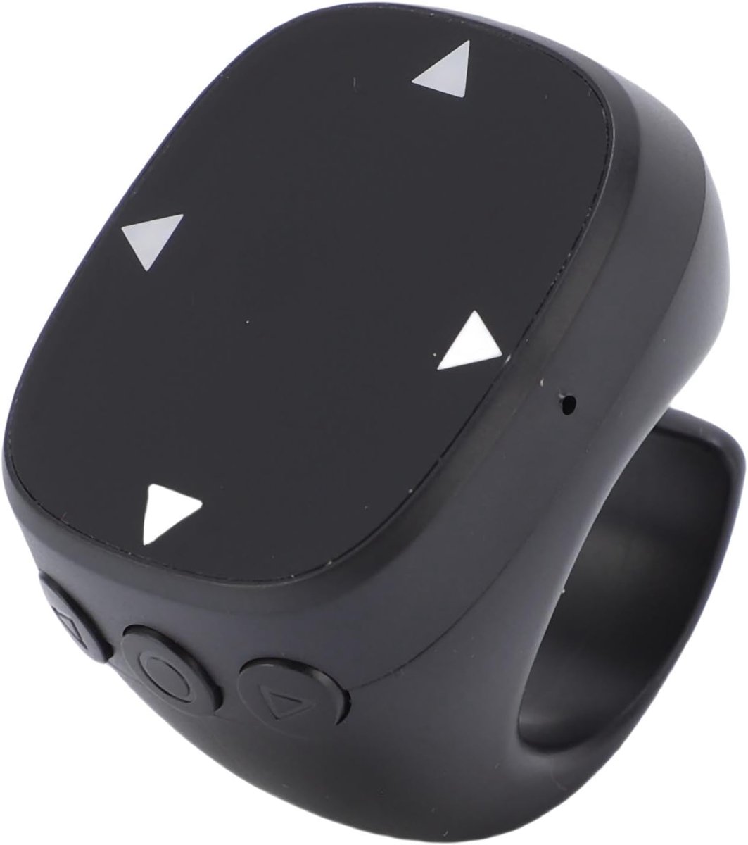 SnelShoppen - Bluetooth Scrolling Ring, Draadloze Bluetooth Afstandsbediening Pagina Omhoog, Ondersteuning voor Populaire Apps, Zwart