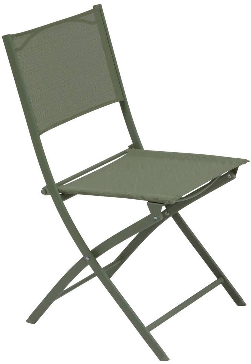 Set van 4 opvouwbare tuinstoelen van staal MODULA