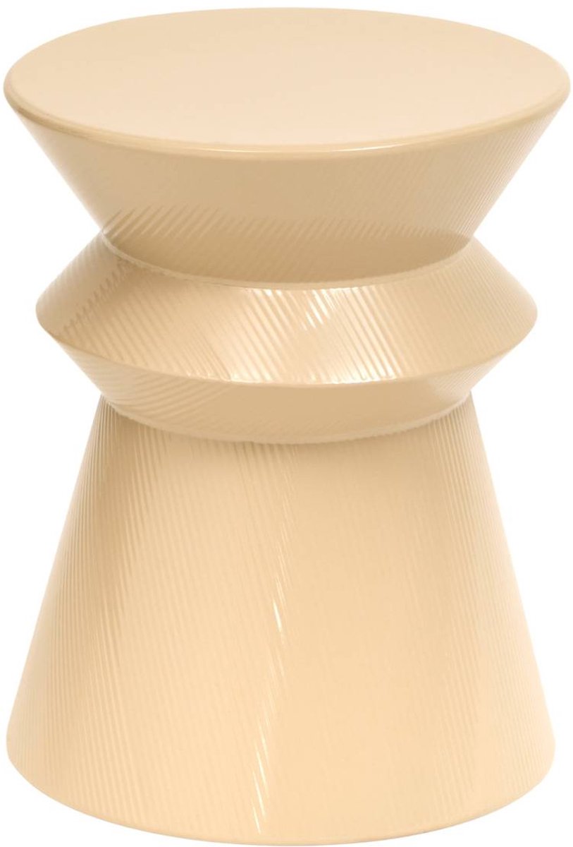 Table d'appoint Maya ronde D.35,5cm beige