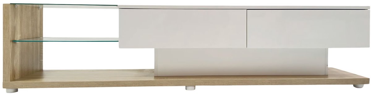 TV Meubel - met Opberglades, Lades, Glazen Planken
