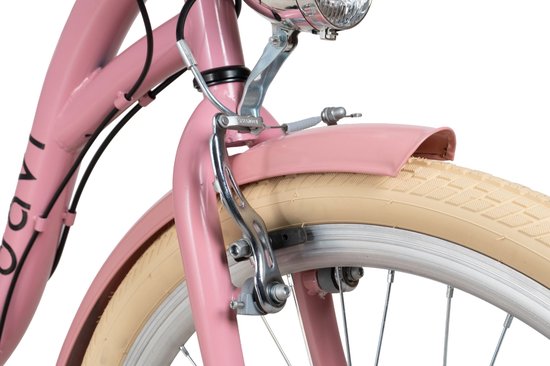 Davi Amelia - Kinderfiets - 24 inch - 7 versnellingen - Shimano - V-brake - 130-165 cm - Roze/Creme - Meisje — afbeelding 5