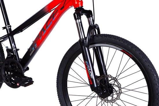 Mars - Kinderfiets - 24 inch - 21 versnellingen - Schijfremmen - 130-160 cm - Rood/Zwart - Jongen van Mars — afbeelding 5
