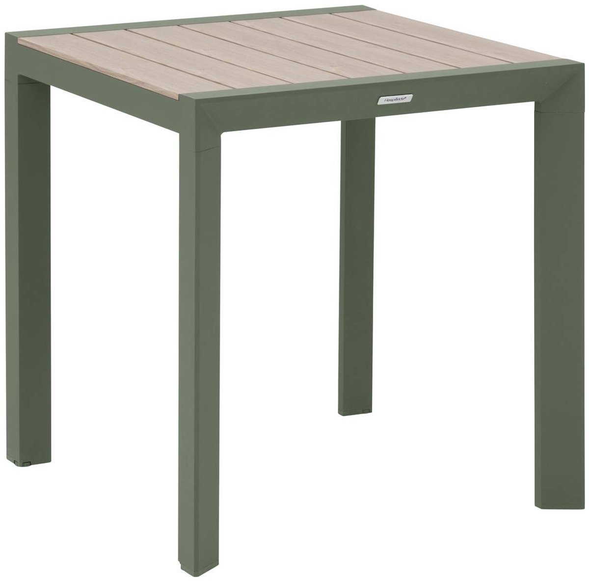 Tuintafel voor 2 personen van aluminium met houtlook ÉVASION