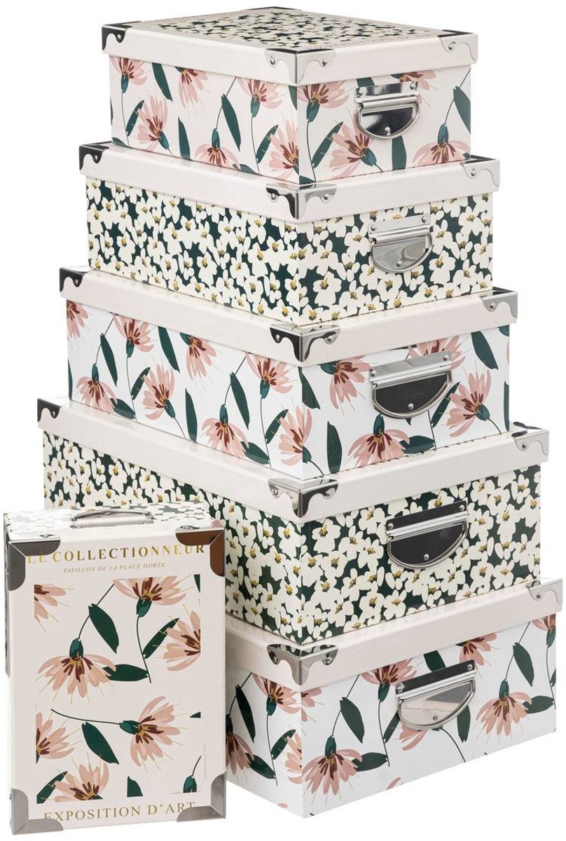 Set van 6 metalen opbergdozen BOX'