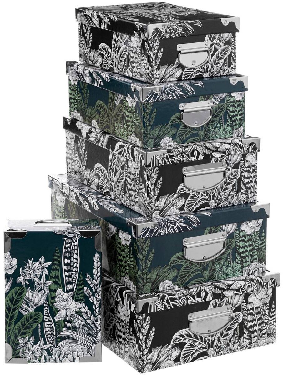 Set van 6 metalen opbergdozen BOX'