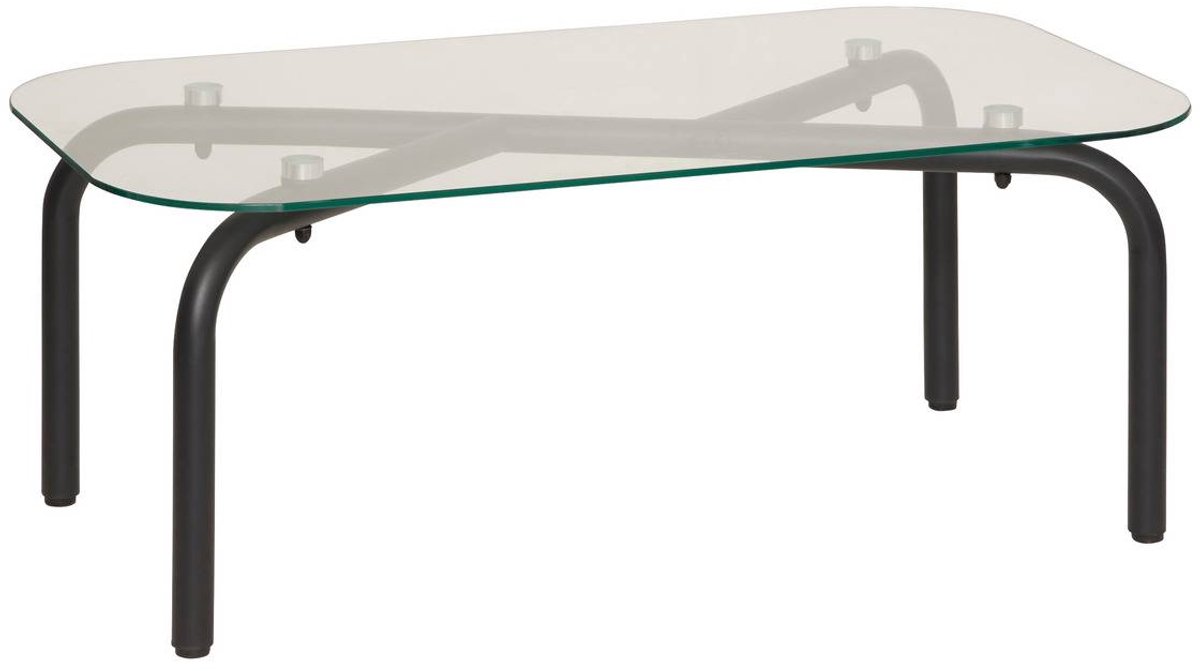 Ovale salontafel van gehard glas HECATE