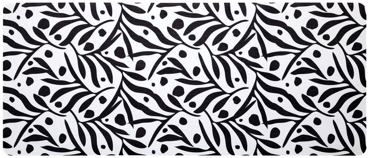 Antislipmat van diatomiet 50x120 cm met palmboompatroon BASIC