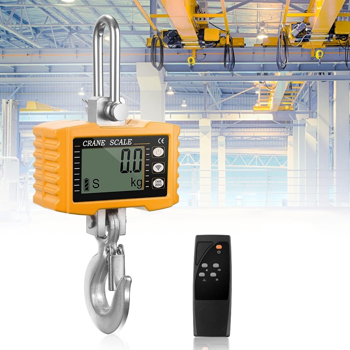 Heavy Duty Industrial Hanging Scales 1000kg Heavy Duty Digital Crane Scale with Remote Control Electronic Hanging - ShopVlot