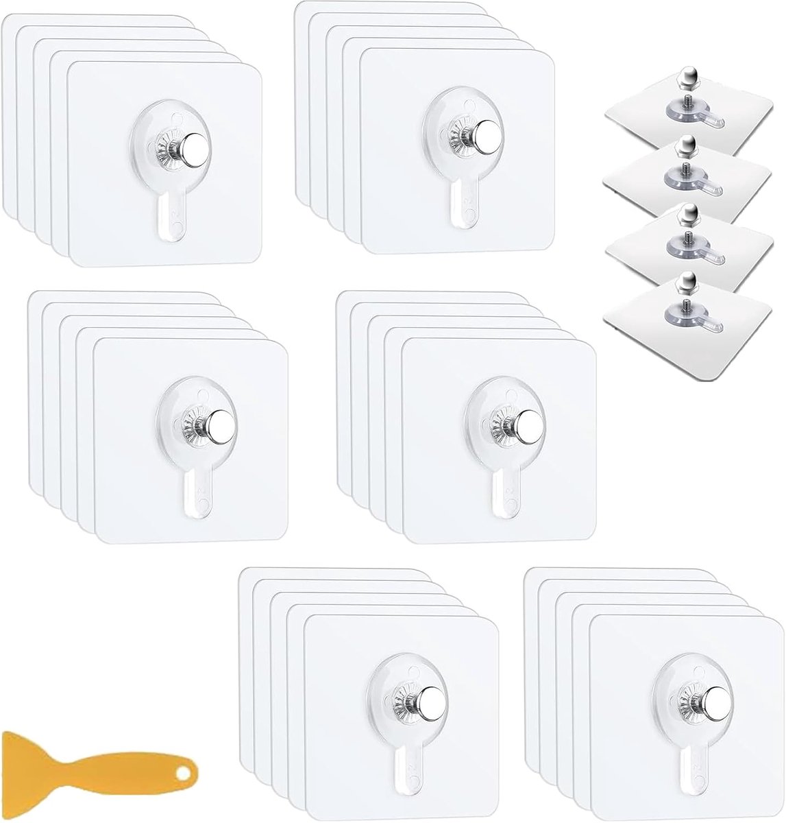 30 Pcs Self Adhesive Photo Hooks Photo Hooks Photo Hanging Scraper Self Adhesive Nail Self Adhesive Photo Hooks Self - ShopVlot