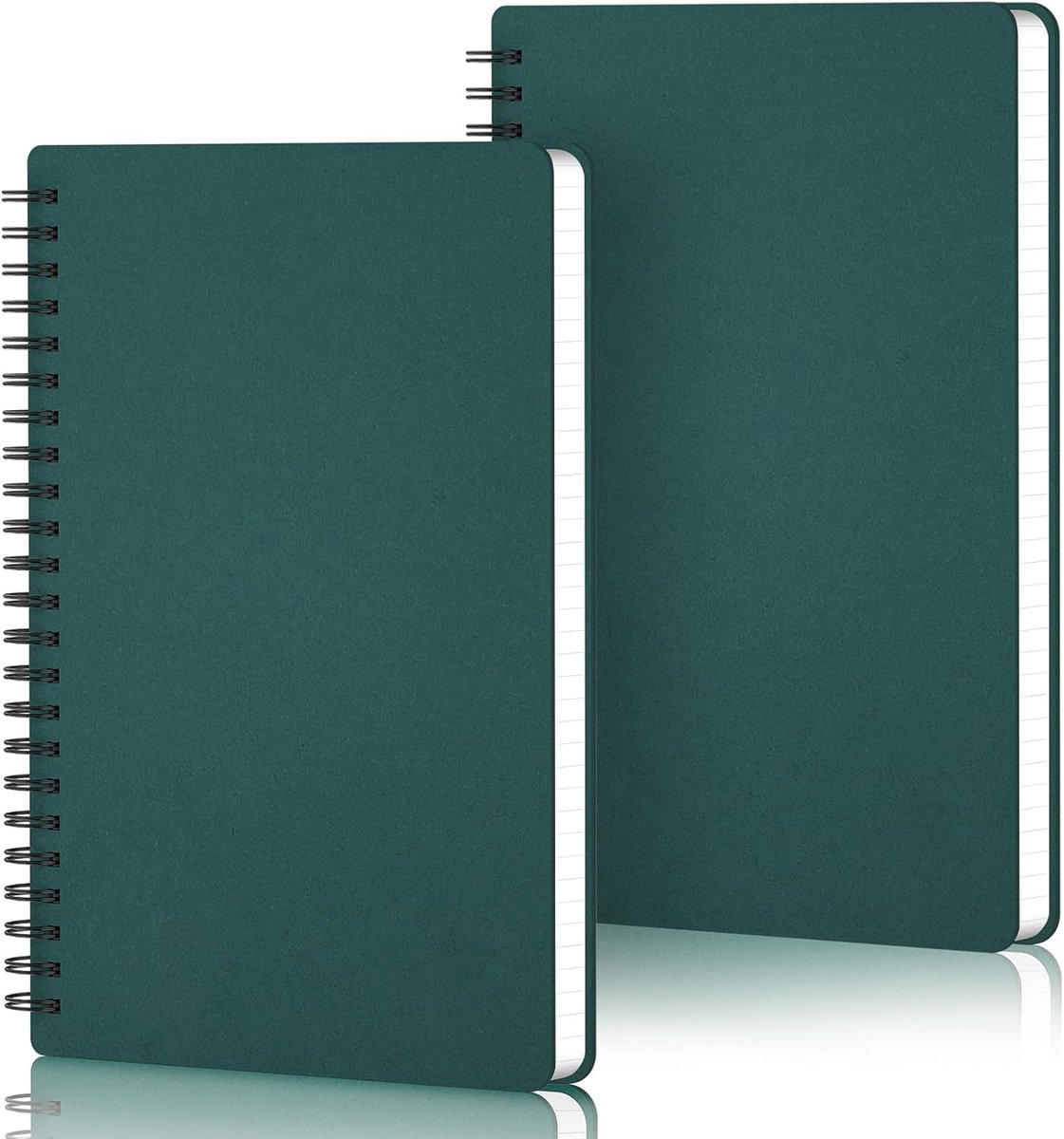 Notebook A5 Blank - 2 Stuks Donkergroen - Spiral Binding - Perfect voor Dagboeken - ShopVlot