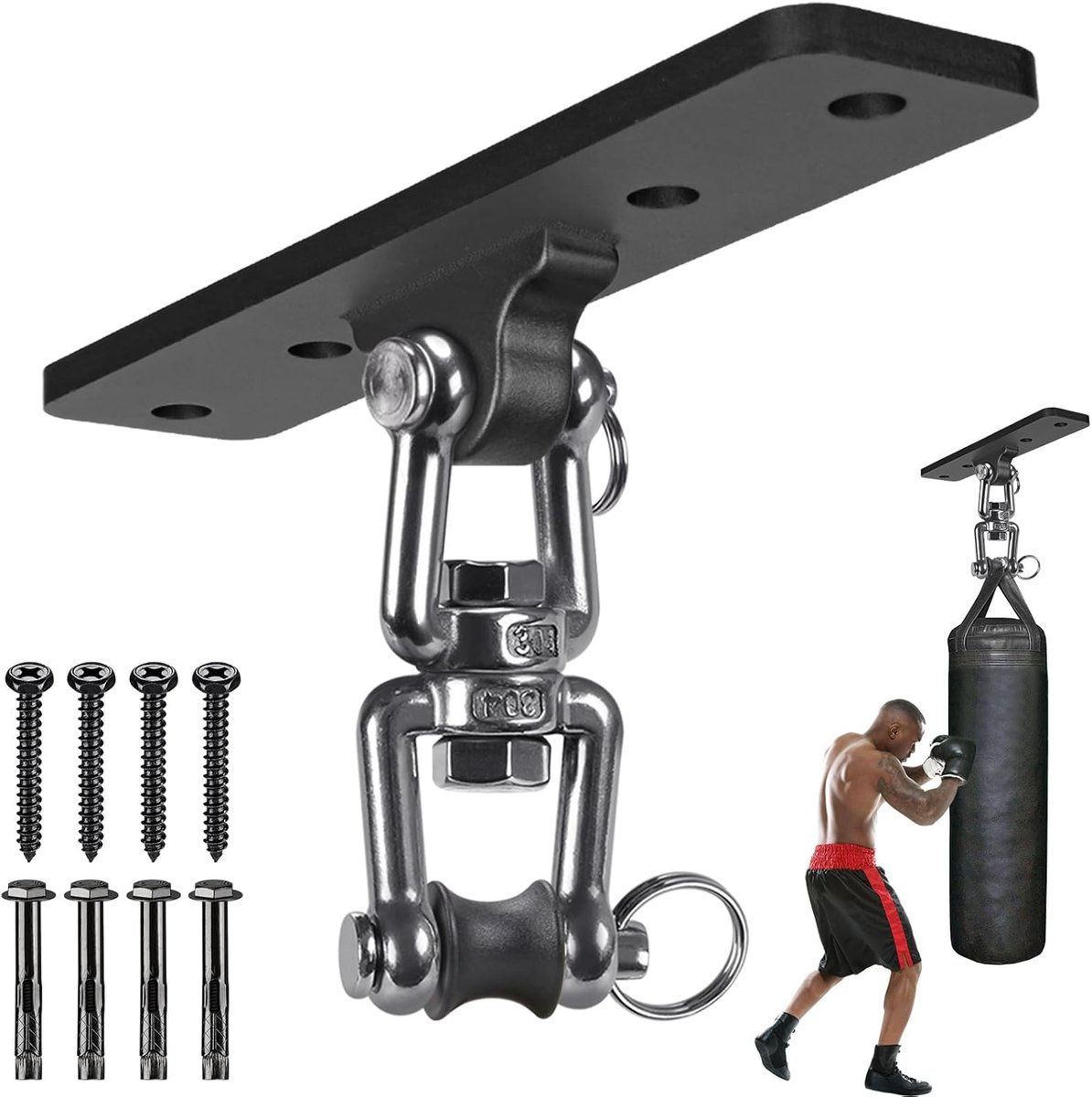 SnelShoppen - Heavy Bag Hanger voor Zandzakken - Heavy Duty Stalen Beugel, Verstelbaar en Rotatable, Voor Boxing, Kickboksen, Muay Thai en Thuis Gym
