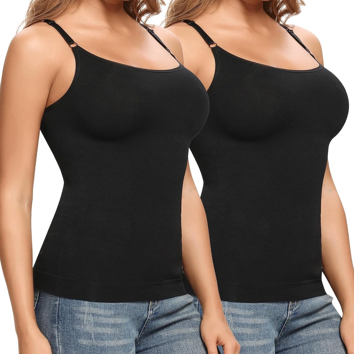 Vrouwen Shaping T-Shirt Ondergoed voor een Strakker Figuur | Naadloos Hemd met Dunne Spaghettibandjes en Comfortabele Pasvorm