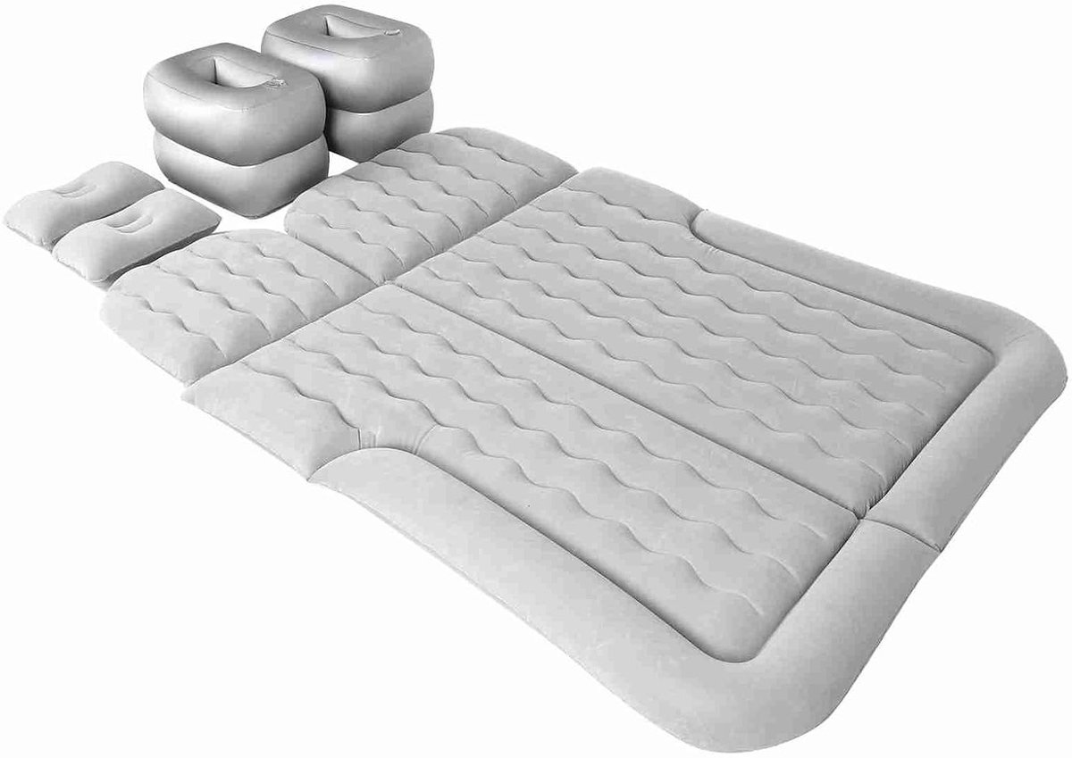 Luchtmatras Auto - Kampeerbed Opblaasbaar - Reizen en Kamperen - Snel Opblaasbaar - 174 x 126 cm - Grijs