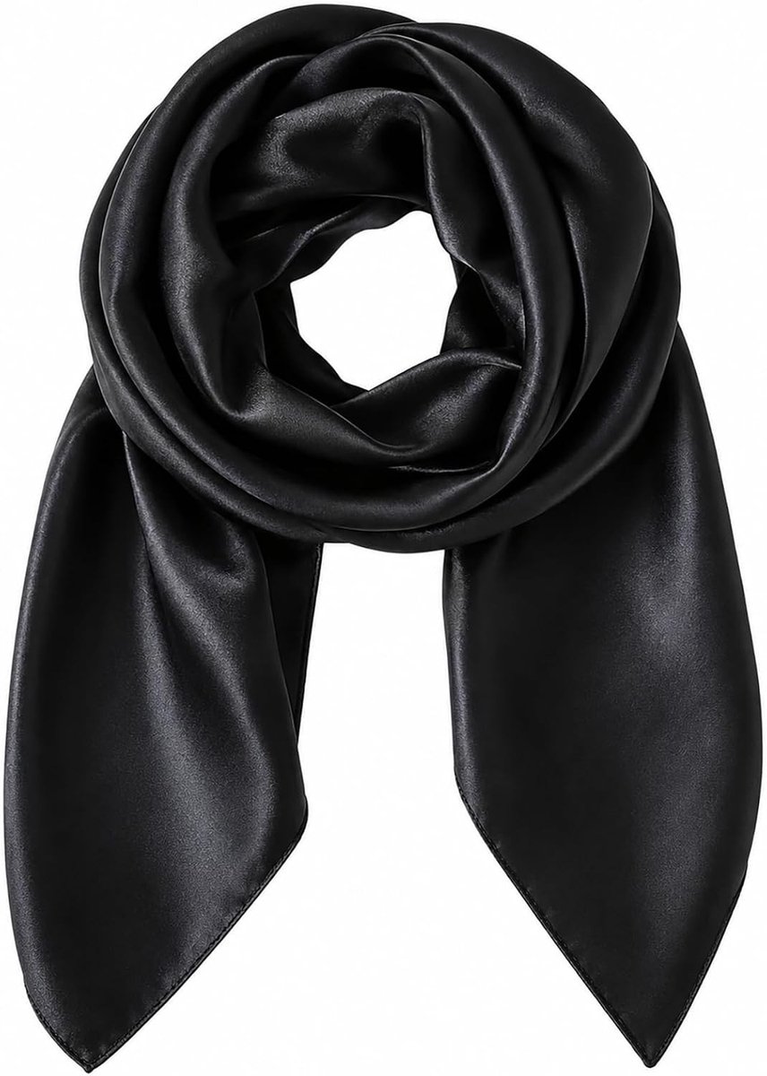 Elegante zijden sjaal voor dames, veelzijdige hoofddoek, stijlvolle bandana en handkerchief voor zakelijke gelegenheden