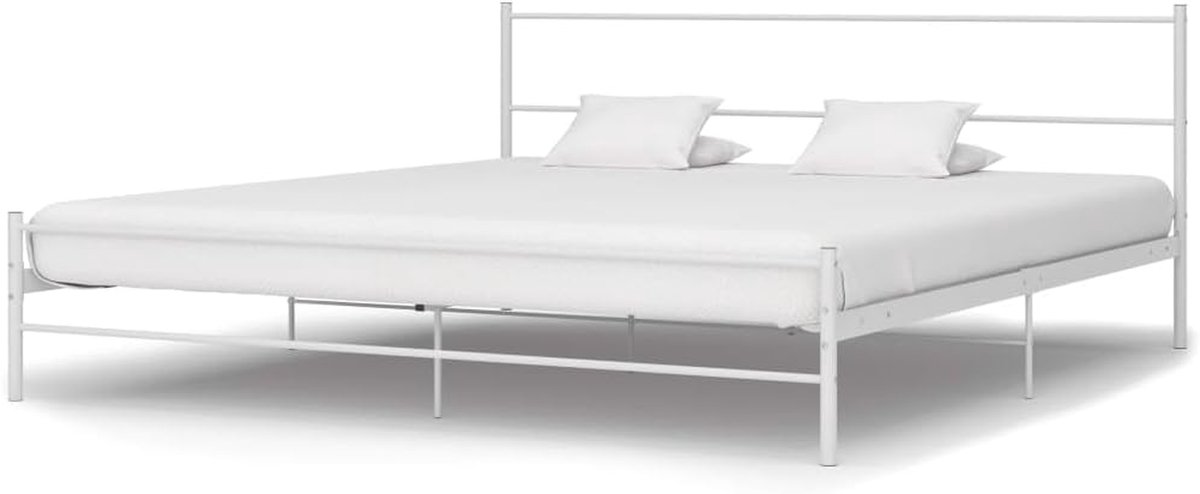 Metalen Bedframe - Bedframe Metaal - Slaapkamer Inrichten - Stevig Frame - 160 x 200 cm - Grijs