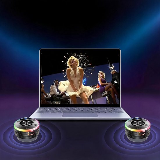 Waterdichte Bluetooth Speaker IPX7 - RGB Verlichting & LED Tijdweergave - 800mAh & 8 Uur Speeltijd - Stereo Sound & Handsfree Bellen - Zuignap & Haak - Voor Douche, Badkamer & Camping — afbeelding 5