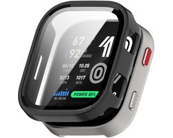 Strap-it hard case hoesje met glasplaat geschikt voor Amazfit Bip Max (zwart) – stevige beschermcase met geïntegreerde screen protector – optimale kras- en stootbescherming voor je smartwatch