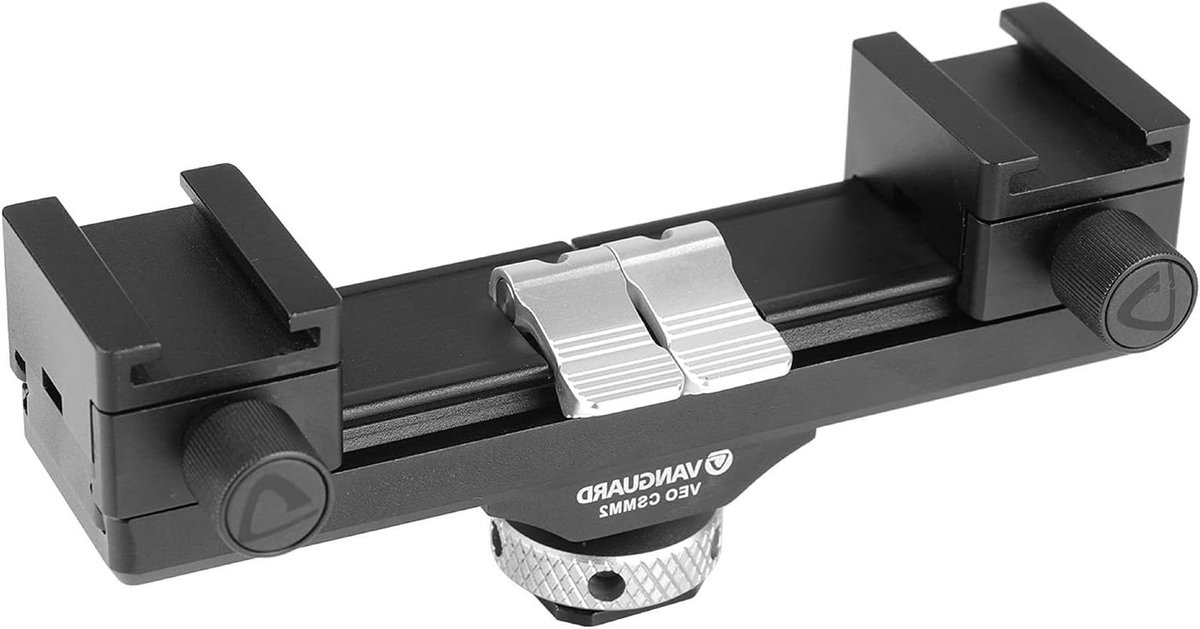 Dubbele Koude Schoen Mount - Accessoirehouder Camera - Camera Accessoires Bevestigen - Verstelbaar tot 208 mm - 120 mm breed