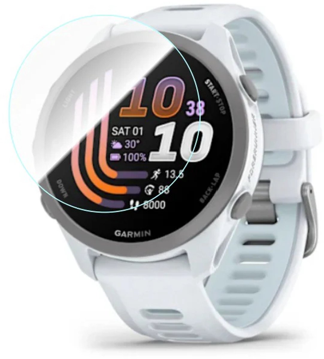 Strap-it glazen screenprotector – geschikt voor Garmin Forerunner 70 – Krasbestendig - Helder - Optimale bescherming