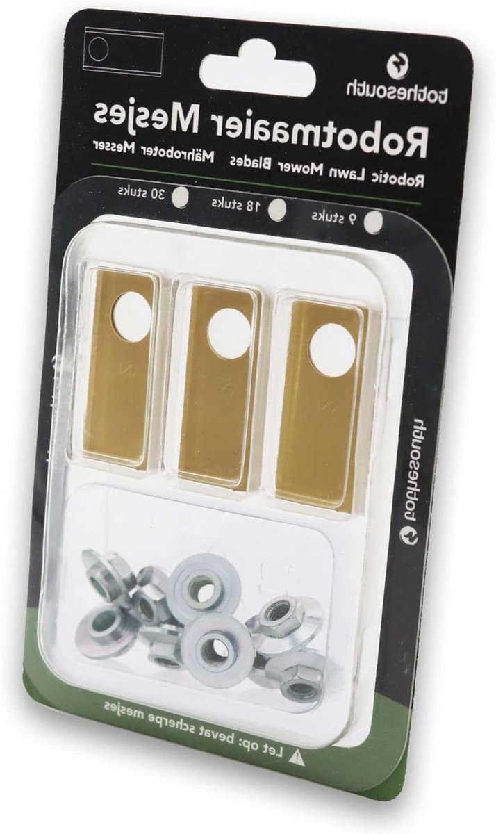 Robotmaaier Mesjes - Maaimessen Grasmaaier - Gazon Onderhoud - Titanium Gecoat - 18 stuks - Titanium