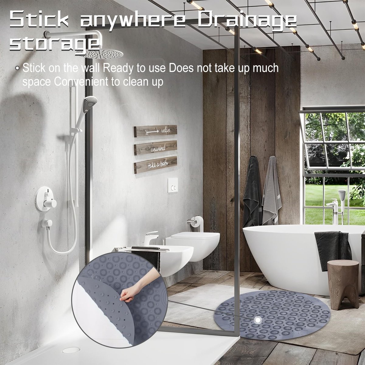 Omgoods - Antislip Badmat 53 x 53 cm