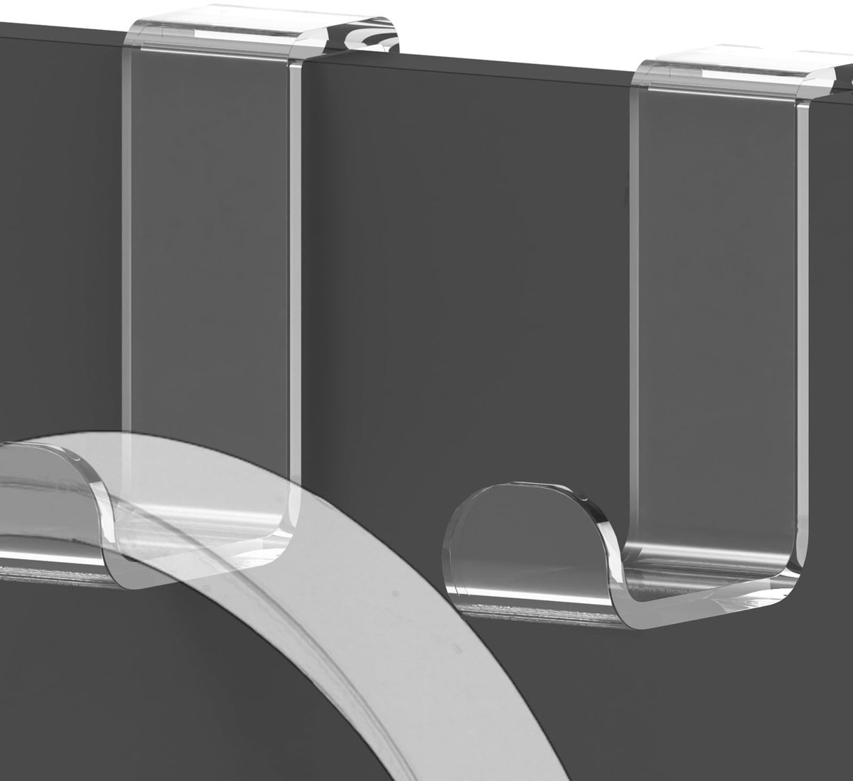 Omgoods - Wandbeugels voor Hoofdtelefoons, Set van 2 Acryl Houder