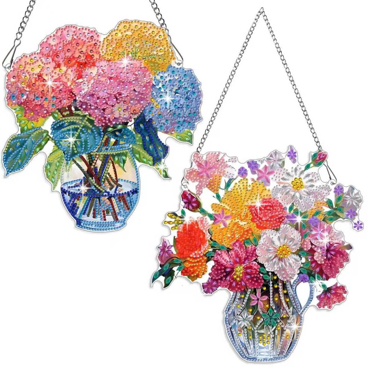 Omgoods - DIY Diamant Schilderen Kit voor Volwassenen met Bloemvaas