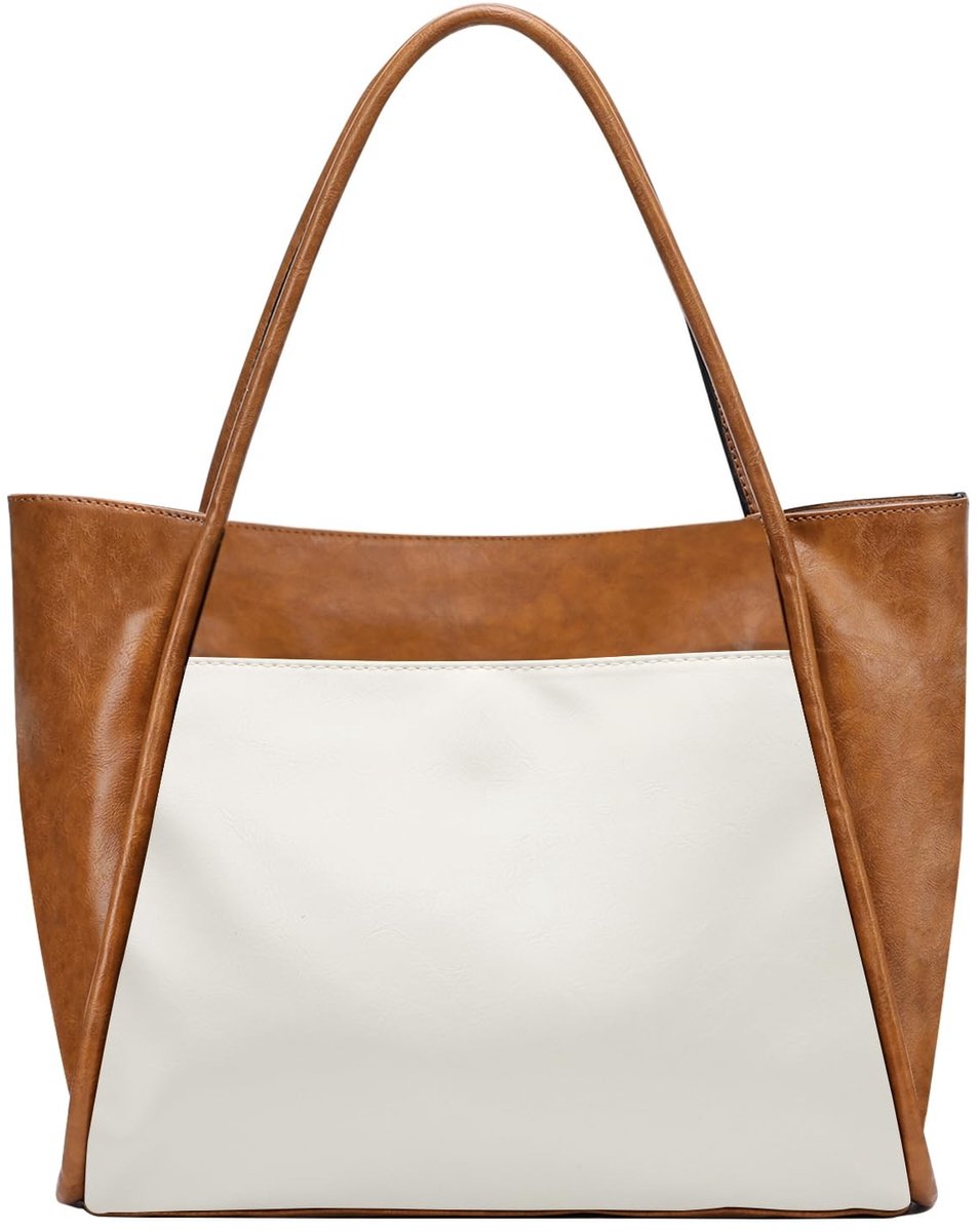 Omgoods - Grote Dames Tote Bag van Faux Leer voor Werk en Vrije Tijd