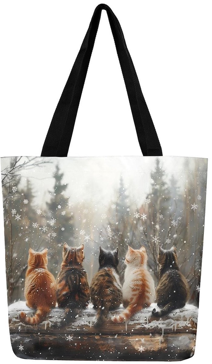 Omgoods - Halloween Canvas Tote Bag met Skelet en Pompoen 50x40cm