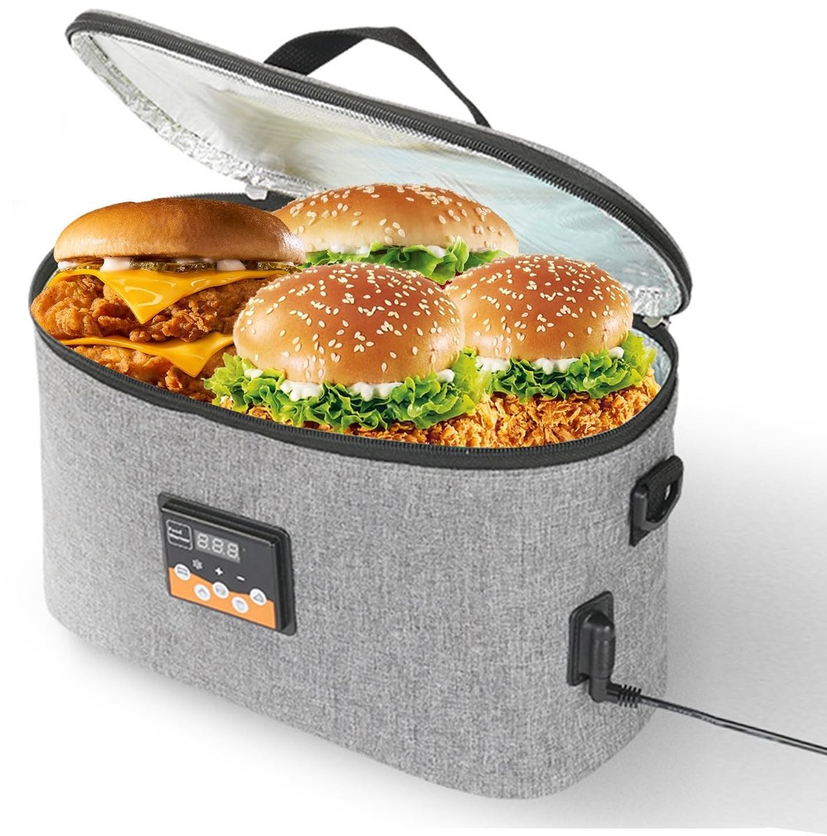 Omgoods- Lunchboxverwarmer 8L - Digitale Thermostaat - Draagbare Warmhoudtas - Voedselverwarmer - Waterdichte Oxford-stof - Lichtgewicht Ontwerp