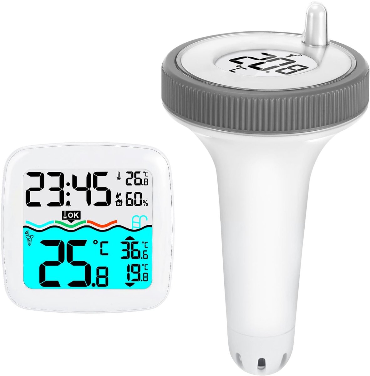 Omgoods - Draadloze Zwembadthermometer voor Binnen en Buiten